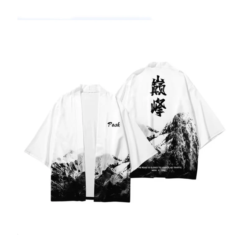 COS Paly baju tradisional Jepang Kimono Pria Wanita Samurai Haori pantai Yukata Cardigan Fashion baru uniseks kualitas blus