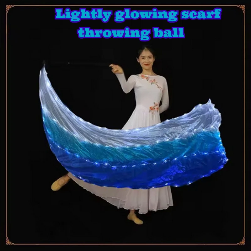 

Glow Dance Scarf LED Streamer Ball Performance Women Prop Belly Dance Gym Party Stage Show Colorful Twirling Ribbon Photography