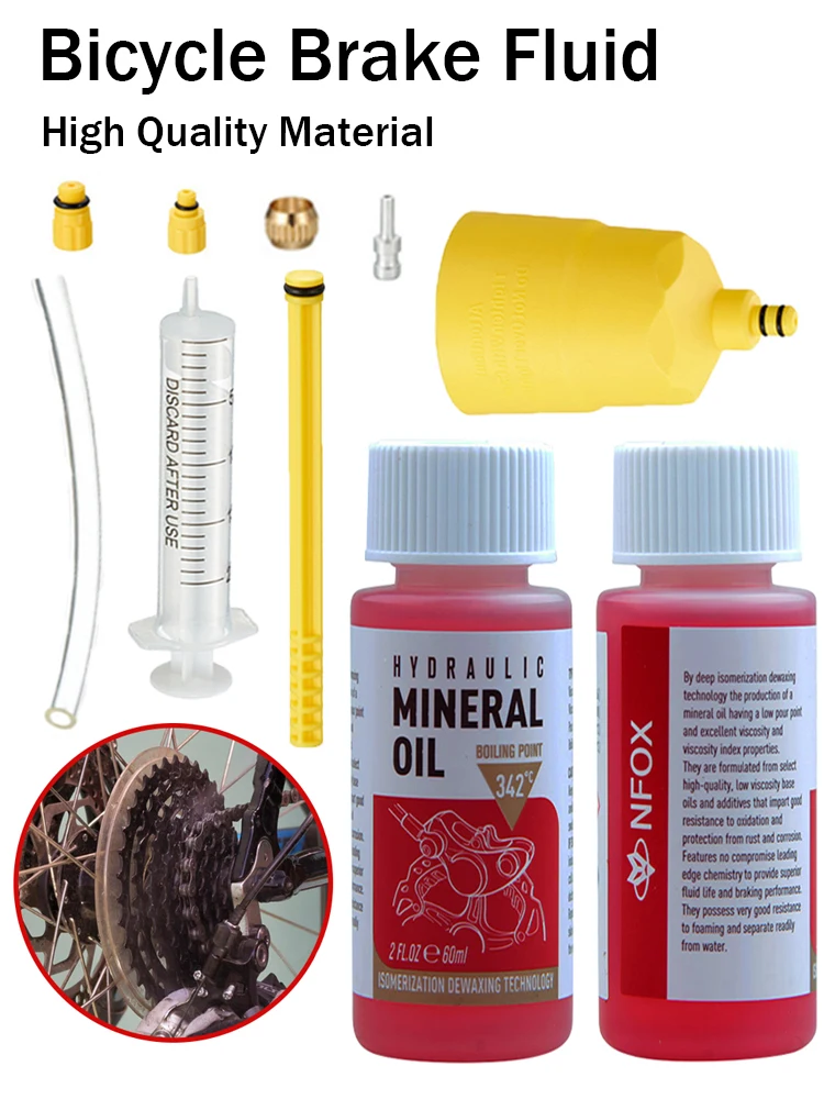 AliExpress NONE 60ML Bicycle Brake Mineral Oil Bike Hydraulic Disc Brake Oil Bleed Kit For SHIMANO TEKTRO SRAM NUTT Series Brake Repair Tools