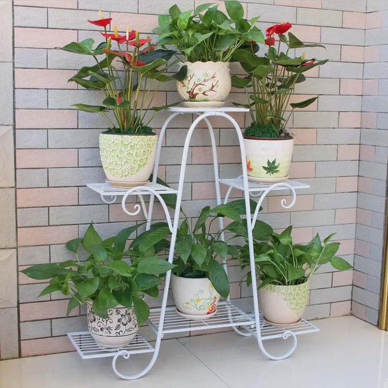 Iron Art Floor Flower Rack Multi-Layer Indoor And Outdoor Flower Pot Rack Simple Decoration Combination Flower Rack