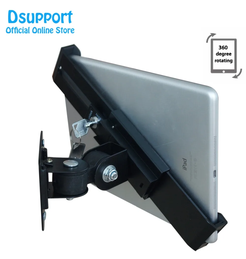 New Anti-theft wall mount Fit for 7.2-13 Inch Universal Tablet PC Full Motion Anti-Theft Desk Stand with Lock Metal Material