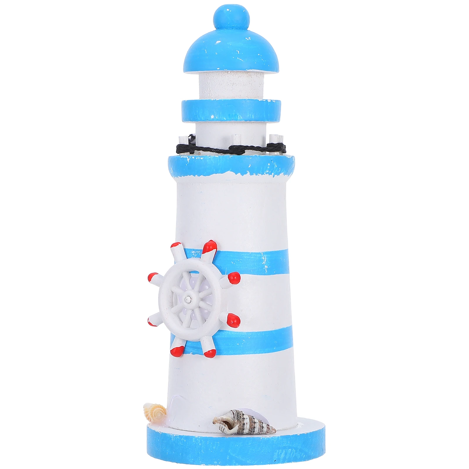

Wooden Lighthouse Ornaments Decorative Nautical Figurine Beach Theme Party Decorations Themed Home