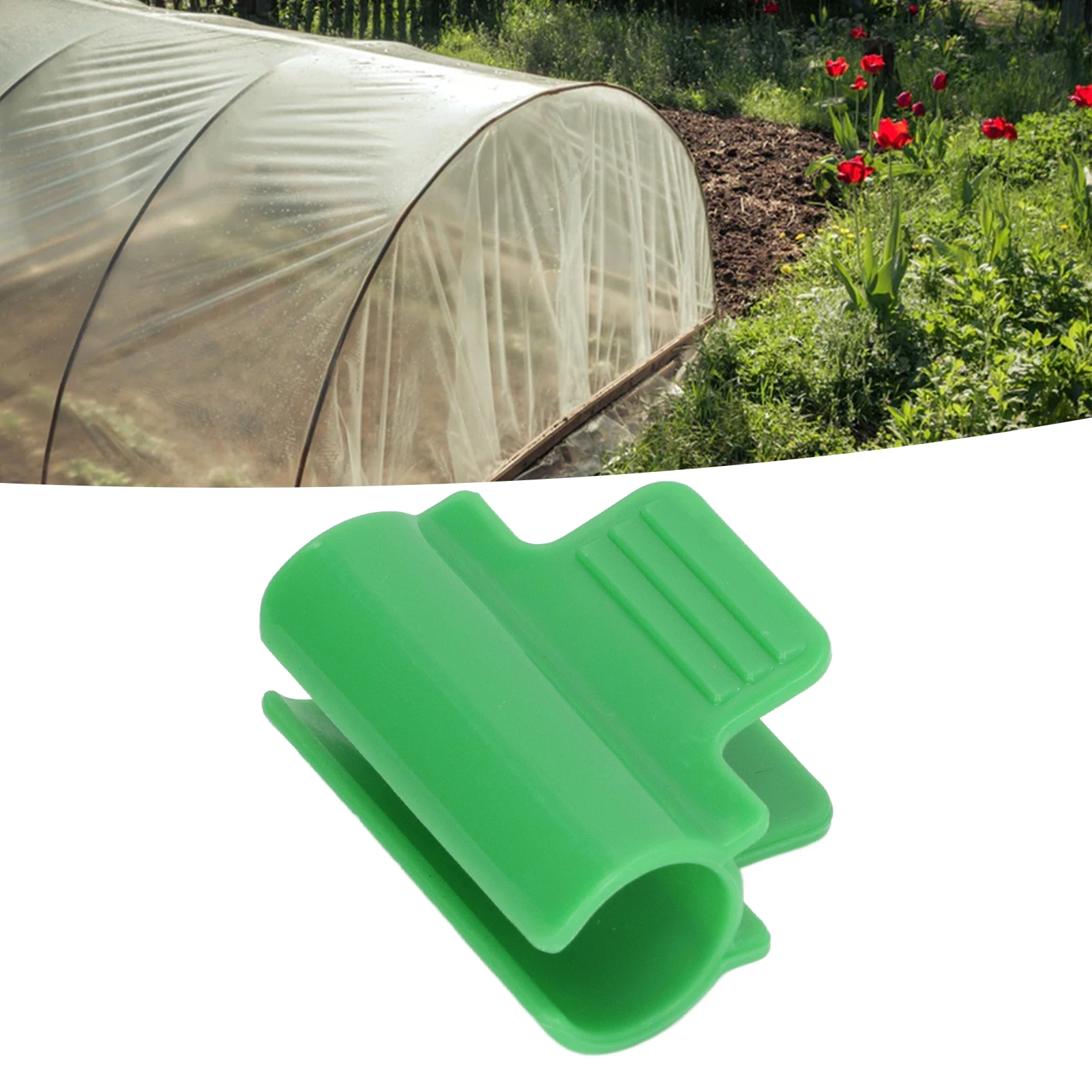 

24Pcs Greenhouse Clamps Single Head Row Cover Netting Tunnel Hoop Clips Insect Proof Shed Film Shading Net Rod Clip