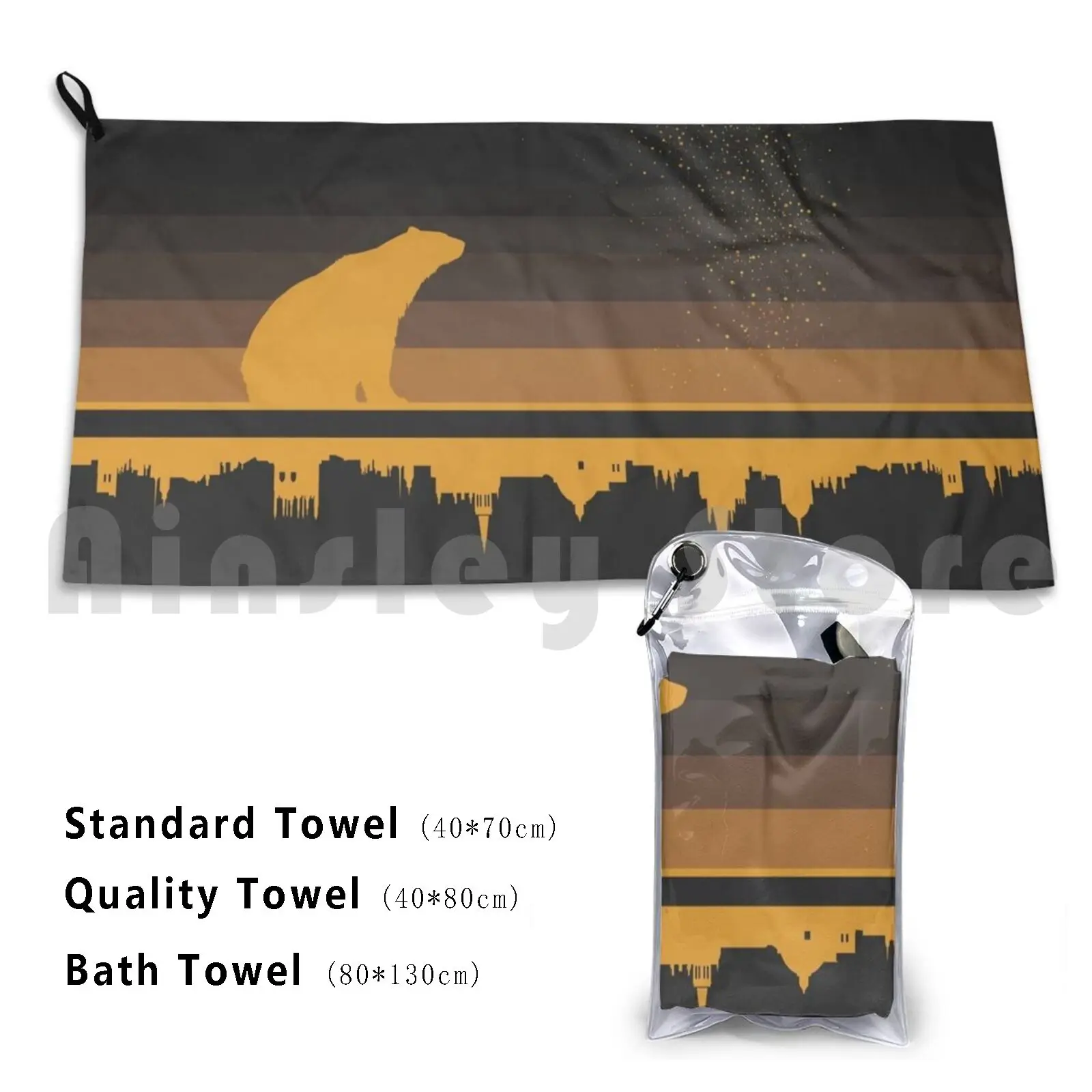 Iorek Byrnison Bath Towel Beach Cushion His Dark Materials Golden Compass Northern Lights Amber Spyglass