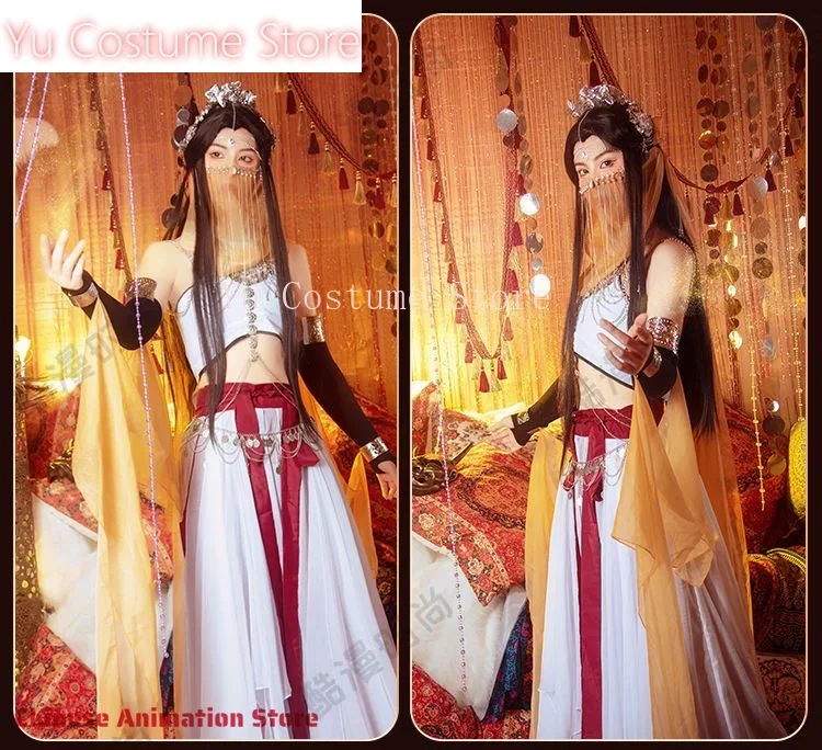 

Xie Lian Косплей Китайский сериал TGCF Tian Guan Ci Fu Костюм Hua Cheng Xie Lian Yue Shen Loulan Cos Hanfu Платье Подарок на день рождения