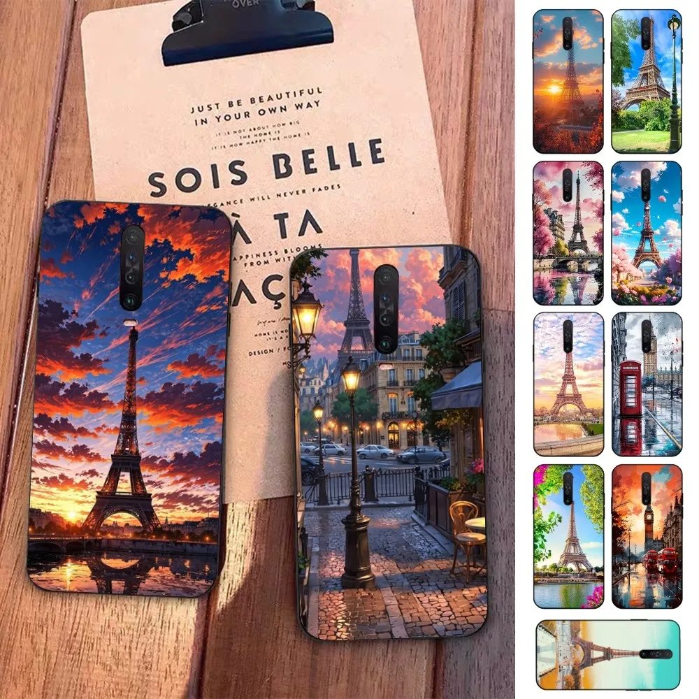 

Paris Eiffel Tower Phone Case For Redmi 5 6 7 8 9 10 plus pro 6 7 8 9 A GO K20 K30 K40 pro plus F3 Fundas