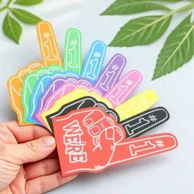 

8pcs Foam Finger Giant Colorful Cheerleading Hand Party Prop For Sports Fan Noise Makers Bulk Festival Team Sport