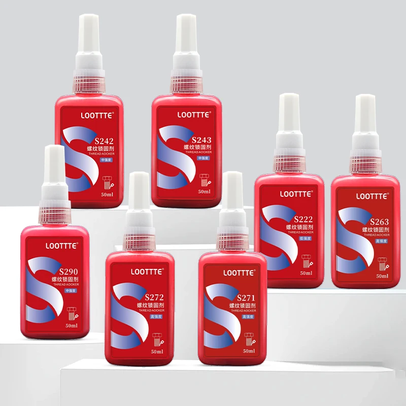 Screw Locking Adhesive 243 Threadlocker High Strength High Temperature Resistant Anti-Vibration Detachable for Metal Materials