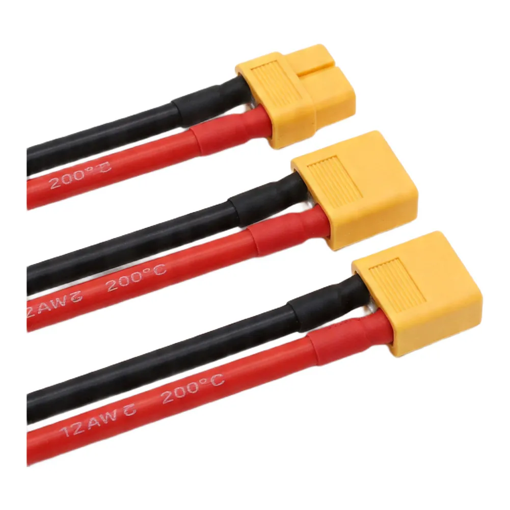 For XT90 Connector Kit 5 Pairs 10AWG Silicone Wire Red Black for RC Hobby For Lipo Battery 30A 600V Rated for Quadcopters