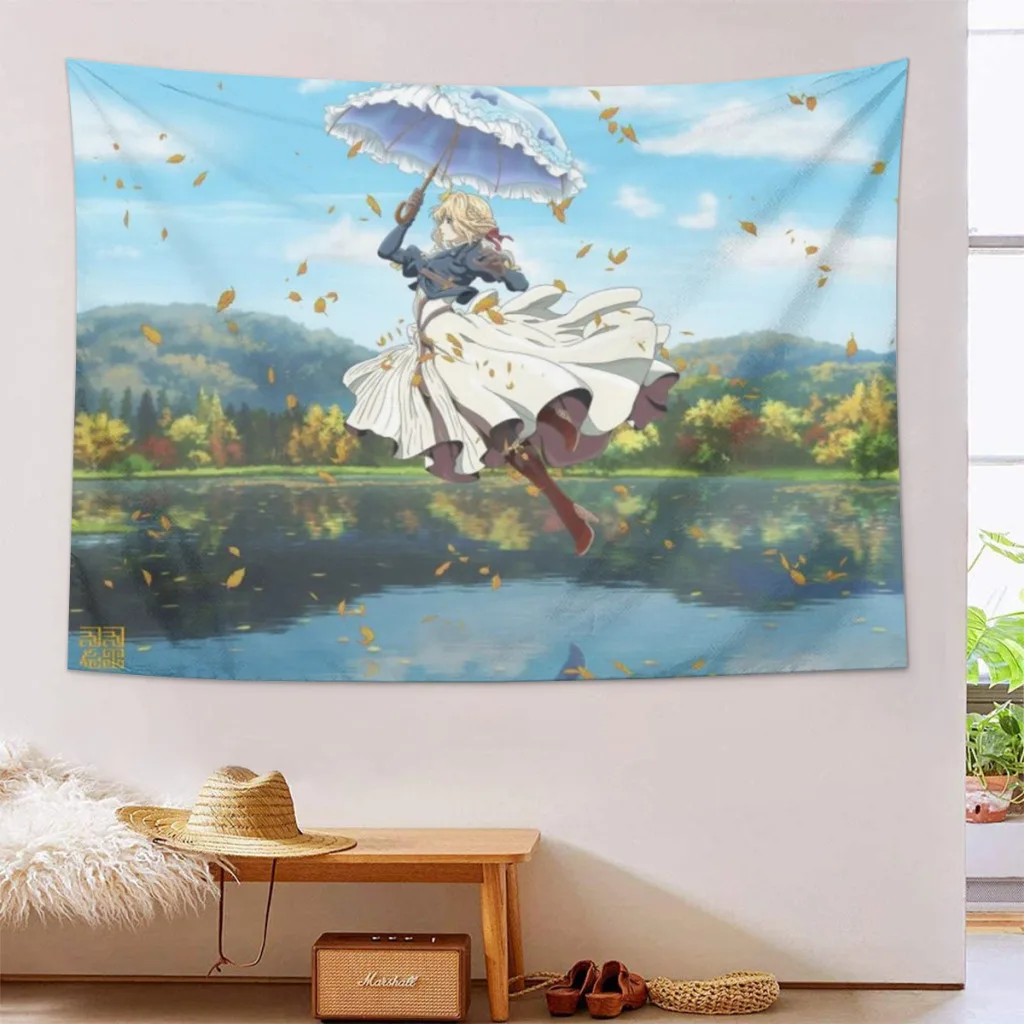 Violet Evergarden Tapestries   Room Decoration Items Home Décor Bedroom Wall Decorating Cloth