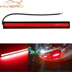 1/2 Uds 17CM DAN bombilla LED COB 12V 6000K DRL tira de estilo de coche luz de trabajo impermeable conducción diurna súper roja niebla automática