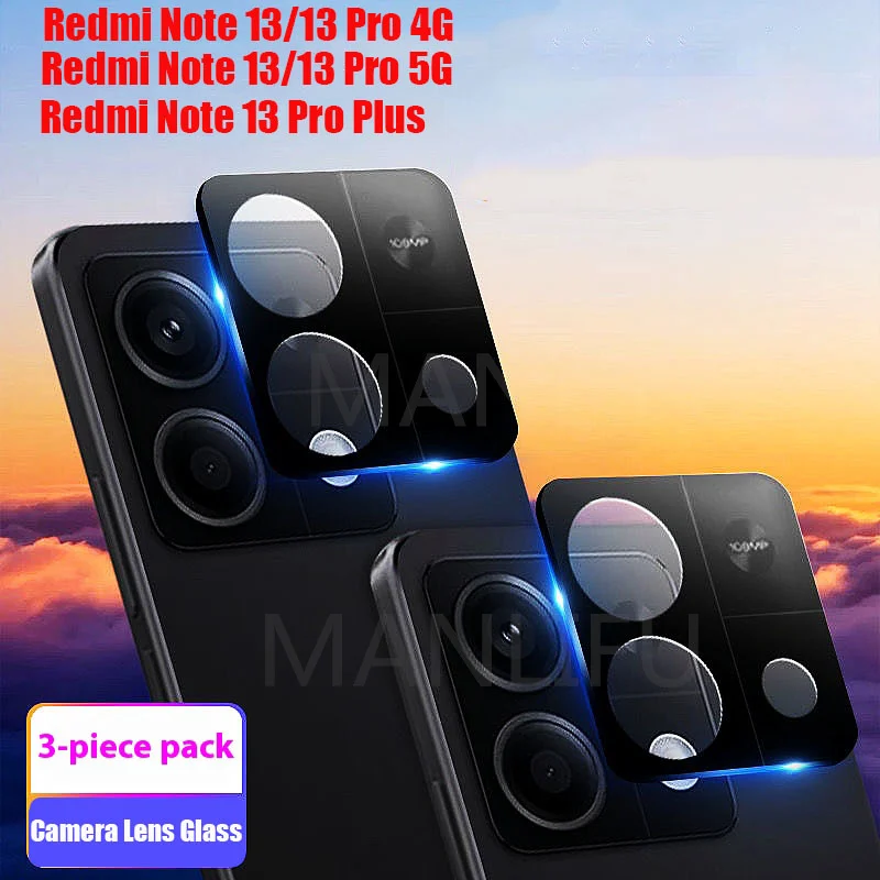 3-1Pcs Camera Screen Lens Protector For Xiaomi Redmi Note 13 13Pro 4G 13ProPlus Note13Pro+ 5G 9H Camera Lens Tempered Glass