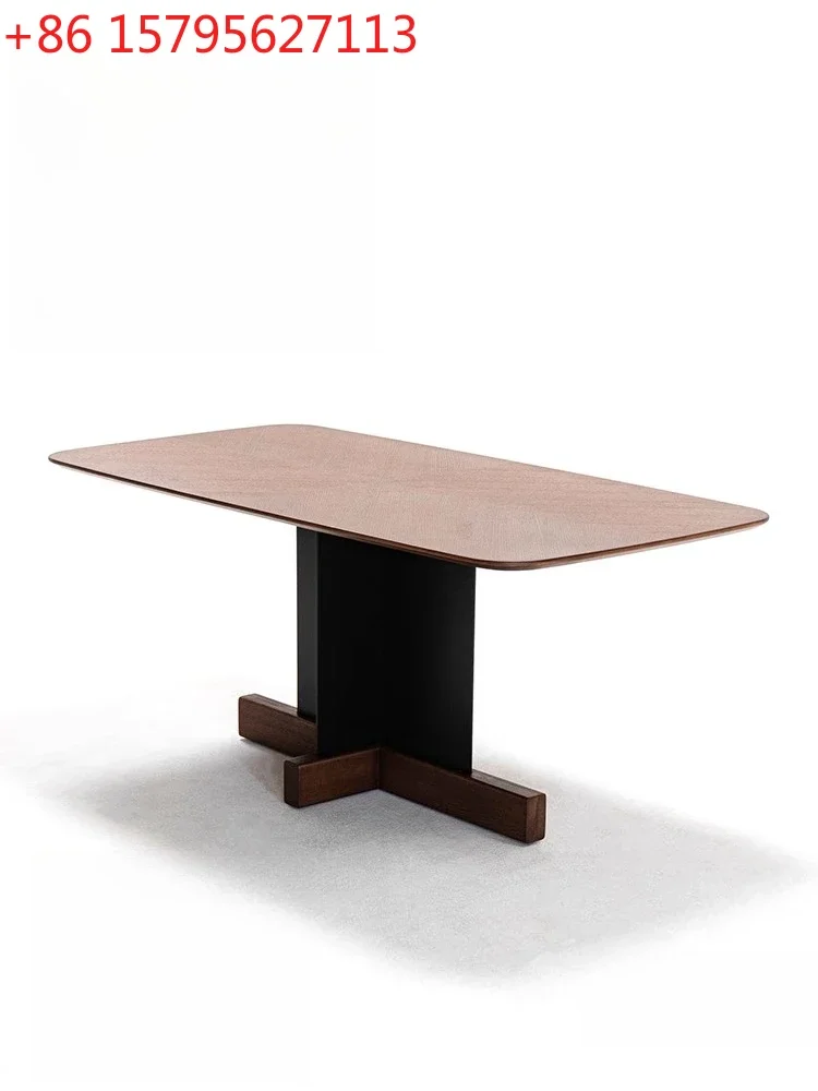 Cross star dining table/French modern retro long dining table household small apartment medium and ancient style dining table