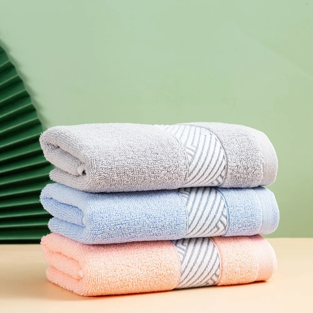 Pure Cotton Towel 35x75cm Long Staple Cotton Towels Quick-Dry Thicken Soft Face Towels Absorbent