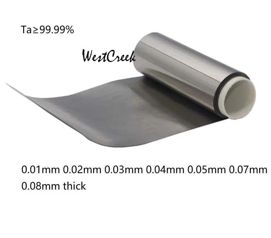 

WESTCREEK 0.01mm 0.02mm 0.03mm 0.04mm 0.05mm 0.07mm 0.08mm thick Pure Ta≥99.99% Ta sheet tantalum foil tantalum sheet TA panel