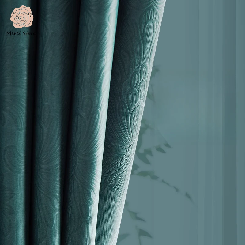 Custom Thickened Blackout Curtains for Bedroom Living Dining Room Sunshade Light-blocking Heat Insulation Modern Decor