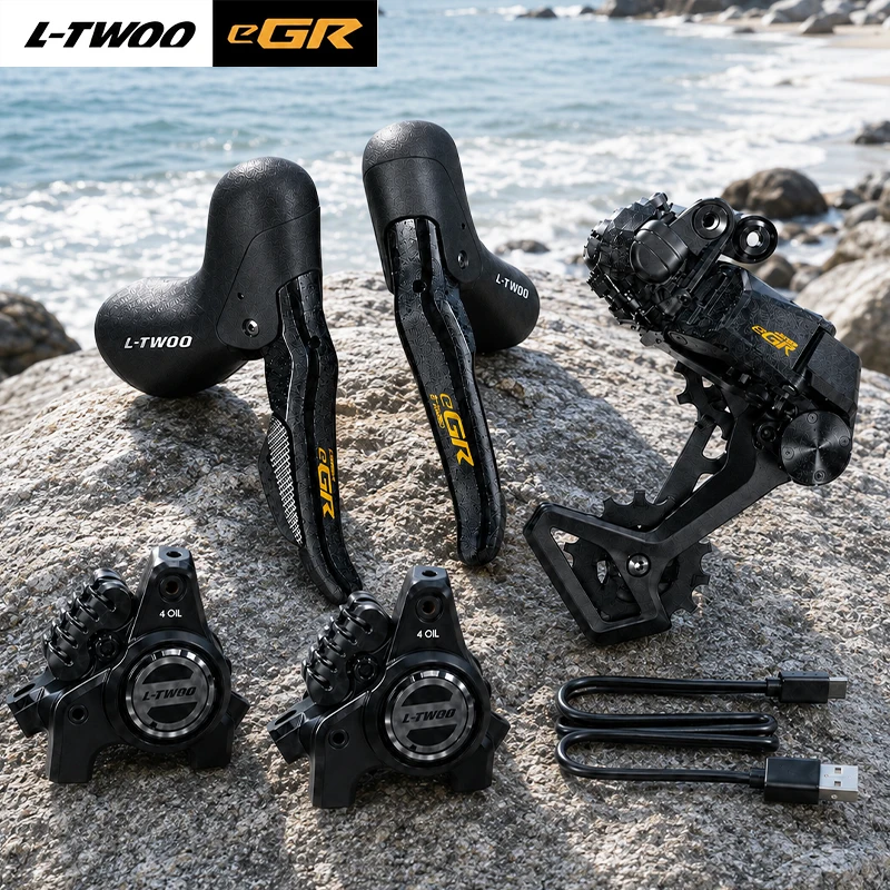 LTWOO New eGR Fully Wireless Electronic Groupset Aluminum Alloy Hydraulic Disc Brake 10/11/12/13 Speed for Gravel Bikes