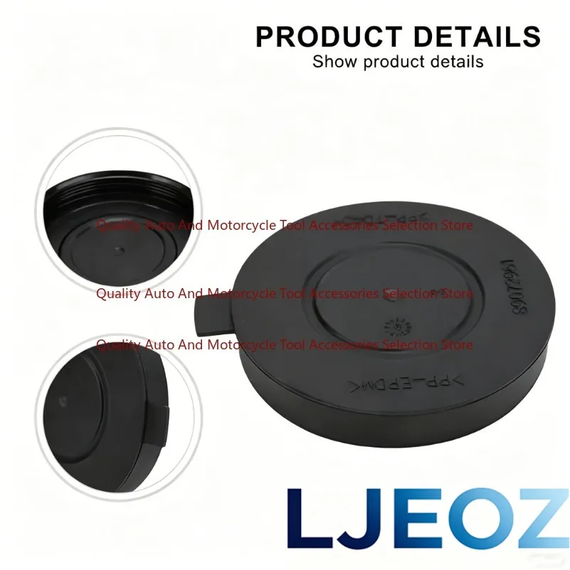 Car Headlight Cap Headlamp Dust Cap Black Plastic Material Easy Installation High Reliability As Picture Shown