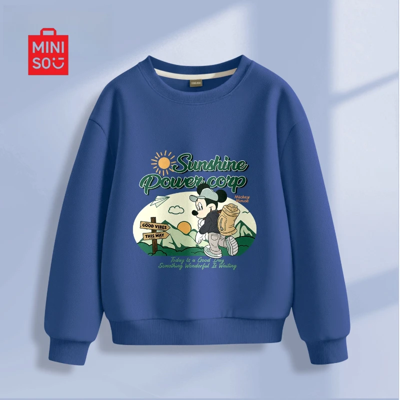 2025 Disney Kids Hoodie, Unisex Round Neck Long Sleeve Top for Boys & Girls Versatile Wear