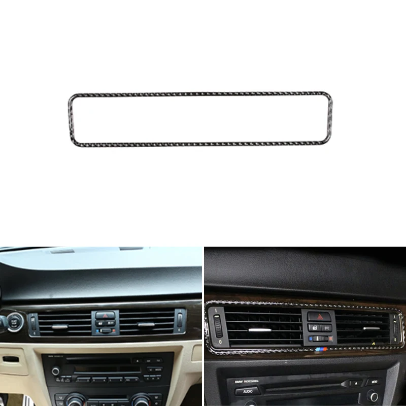 

For BMW 3 Series E90 E92 E93 2005 - 2011 2012 Carbon Fiber Car Interior Center Control Air Conditioning Outlet Vent Cover Trim