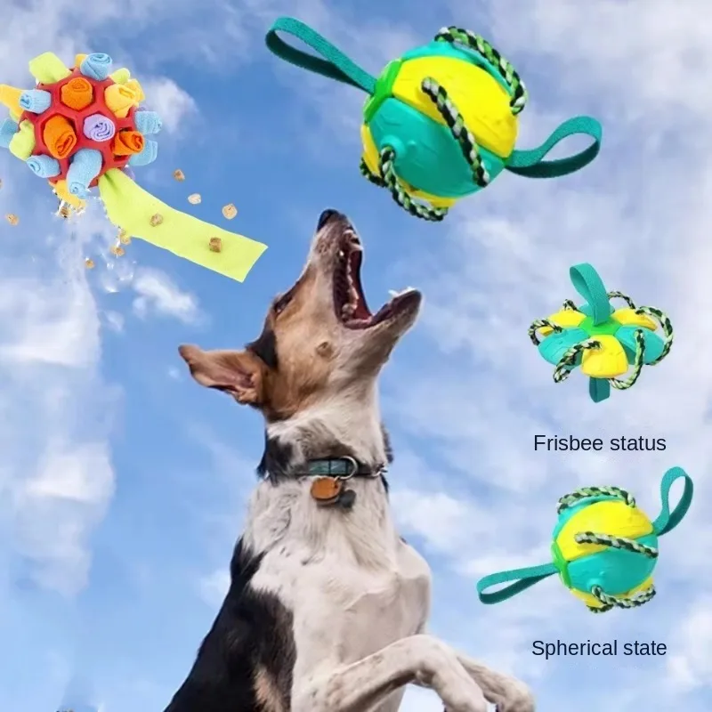 2023 Pet toy training agility  flying saucer ball teething toy chew interactive You can choose from a variety of combinations