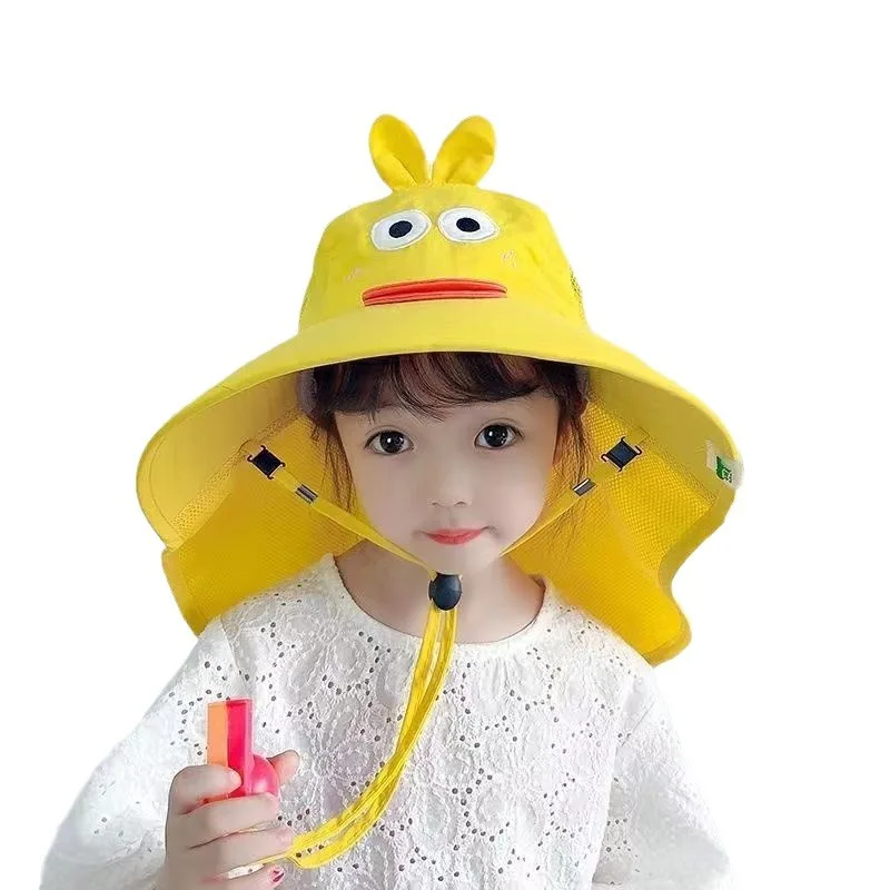 Kid Hat Summer Cap Sun Kindergarten Children UV Protection Baby Boys Girls Sun Caps Going Out Beach  Large Brim Fisherman  M9