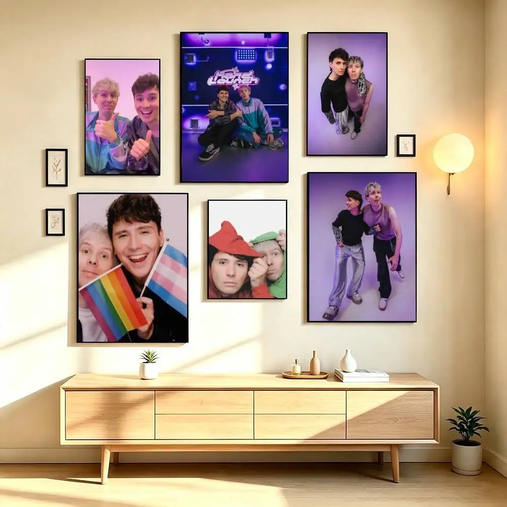 D-Dan and Phil Poster Waterproof Wall Art Sticker For Bar Living Room Vintage Decor High Quality Print Gift