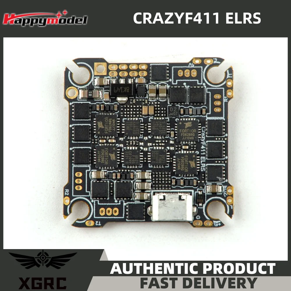 

Happymodel CrazyF411 ELRS AIO 4in1 F411 Flight Controller Built-in UART 2.4G ELRS RX 20A ESC 2-4S for FPV Toothpick Drones