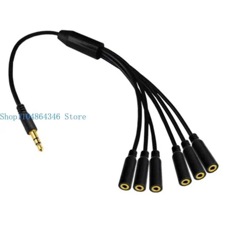 652F 30cm Length 3.5mm Headphones Splitter Cable 3.5 Stereo AUX Cord Line for Tablets Phones Speaker Headsets