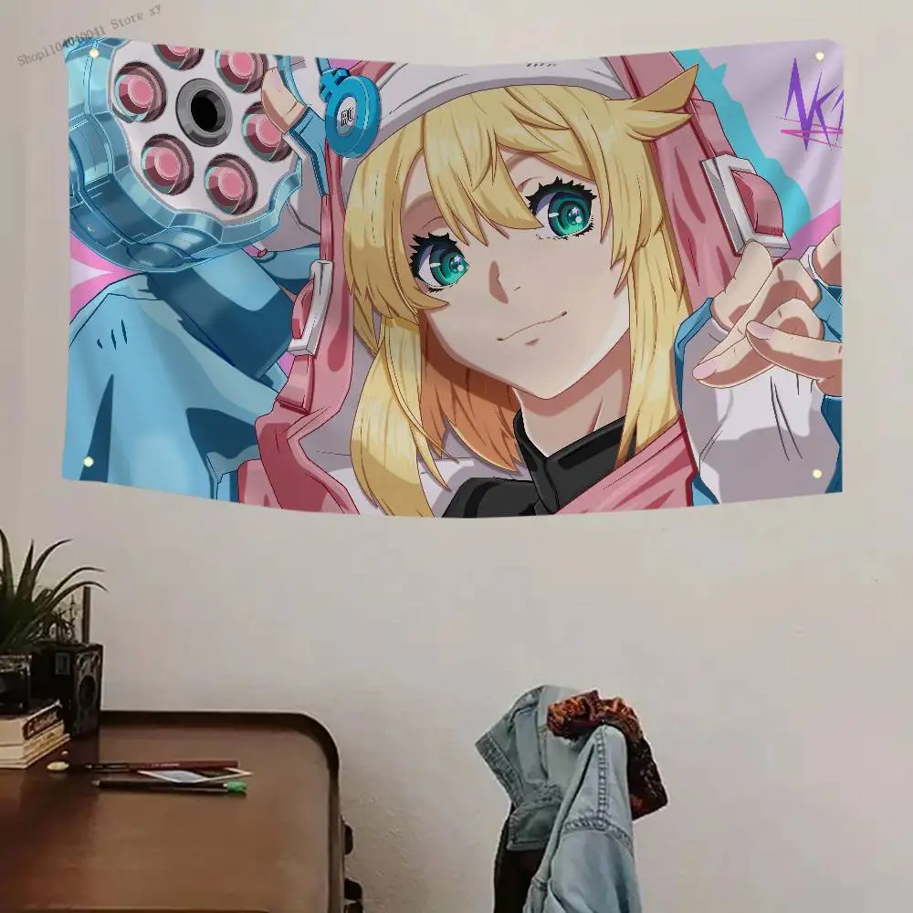 أنيمي مذنب جير بريدجيت العلم لافتات أربعة حفرة العلم البوليستر ديكور خارجي غرفة الجمالية #2