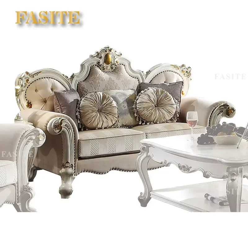 Best-Selling Versailles Sofa Luxury Antique Wooden Sofa Set   Design Furniture