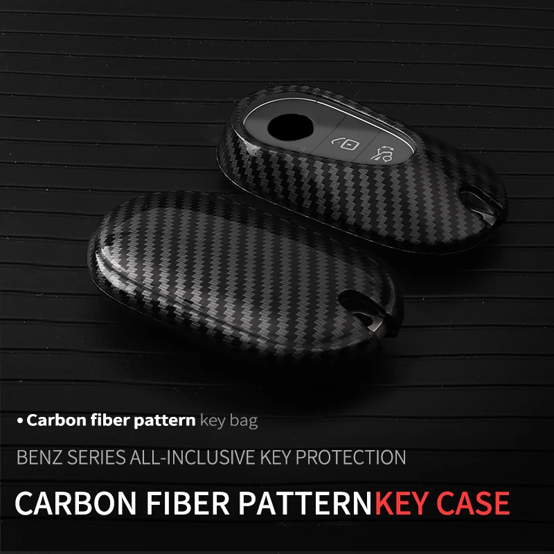 

ABS Carbon Fiber For Mercedes Benz C S Class W223 W206 S260L S350L S400L S450L S500L for Maybach Car Key Case Cover Shell Fob