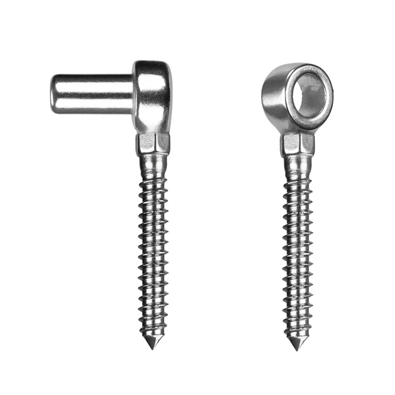 Wood Threaded Bolt Hinge, Stainless Steel Wooden Fence Gate Bolt Post Farm Gate Hardware Accessories