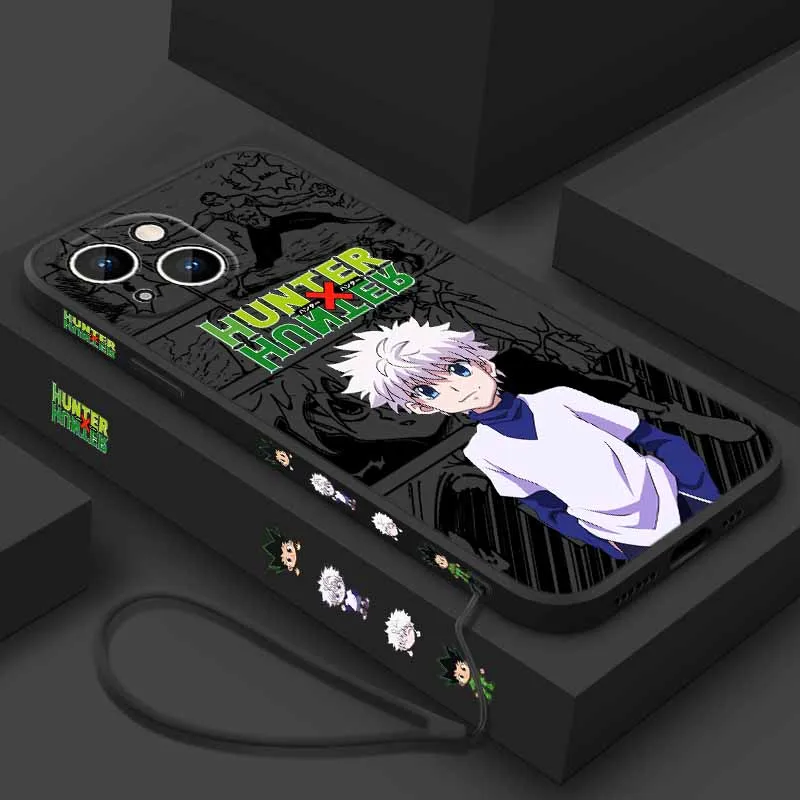 เคสโทรศัพท์ลาย Hunter×Hunter Killua Zoldyck สำหรับ Xiaomi POCO X7 X6 X5 X4 X3 NFC GT M6 M5 M4 F6 F5 F2 F1 Pro แบบสายคล้องมือ