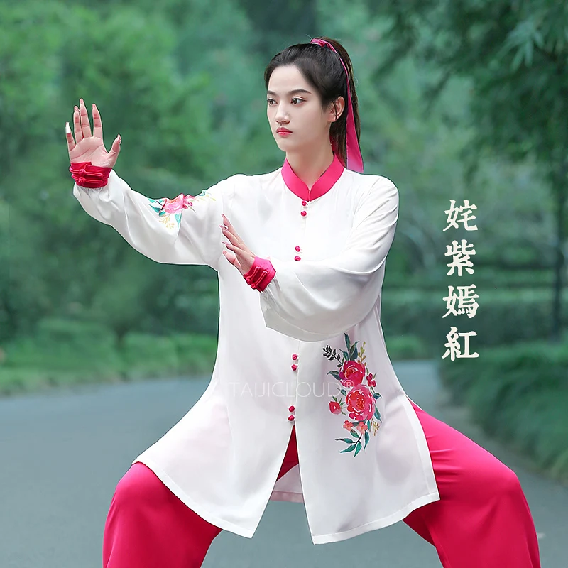 New Women's Tai Chi Uniform - Original Design Premium Martial Arts Performance Clothing, Mid-Length Style in Fashion Vivid Red