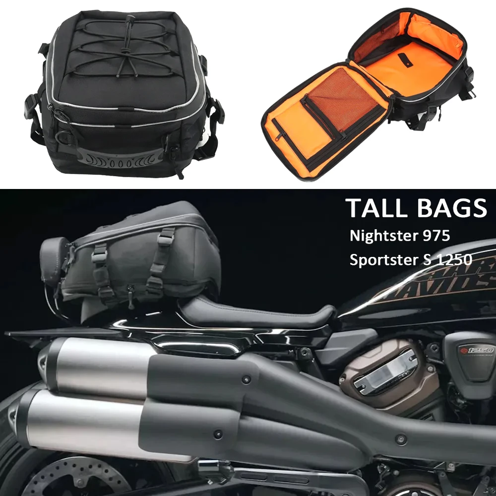 

For Sportster S 1250 RH1250 Nightster 975 RH975 Motorcycle Accessories Waterproof Bag Storage Handlebar bag Travel Tool Tail bag