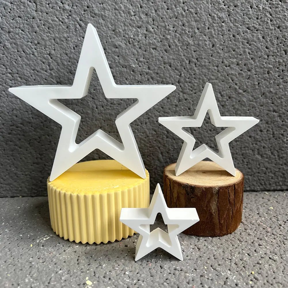 Cute Castle House Aroma Plaster Mold Mini Building House Home Resin Ornaments Star Cement Candle Silicone Nordic Style
