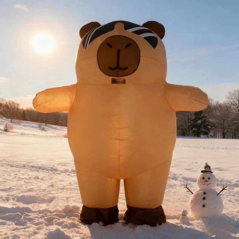 

Sunglasses Capybara inflatable costume capybara inflatable suit with sunglasses Christmas Carnival holiday dress up