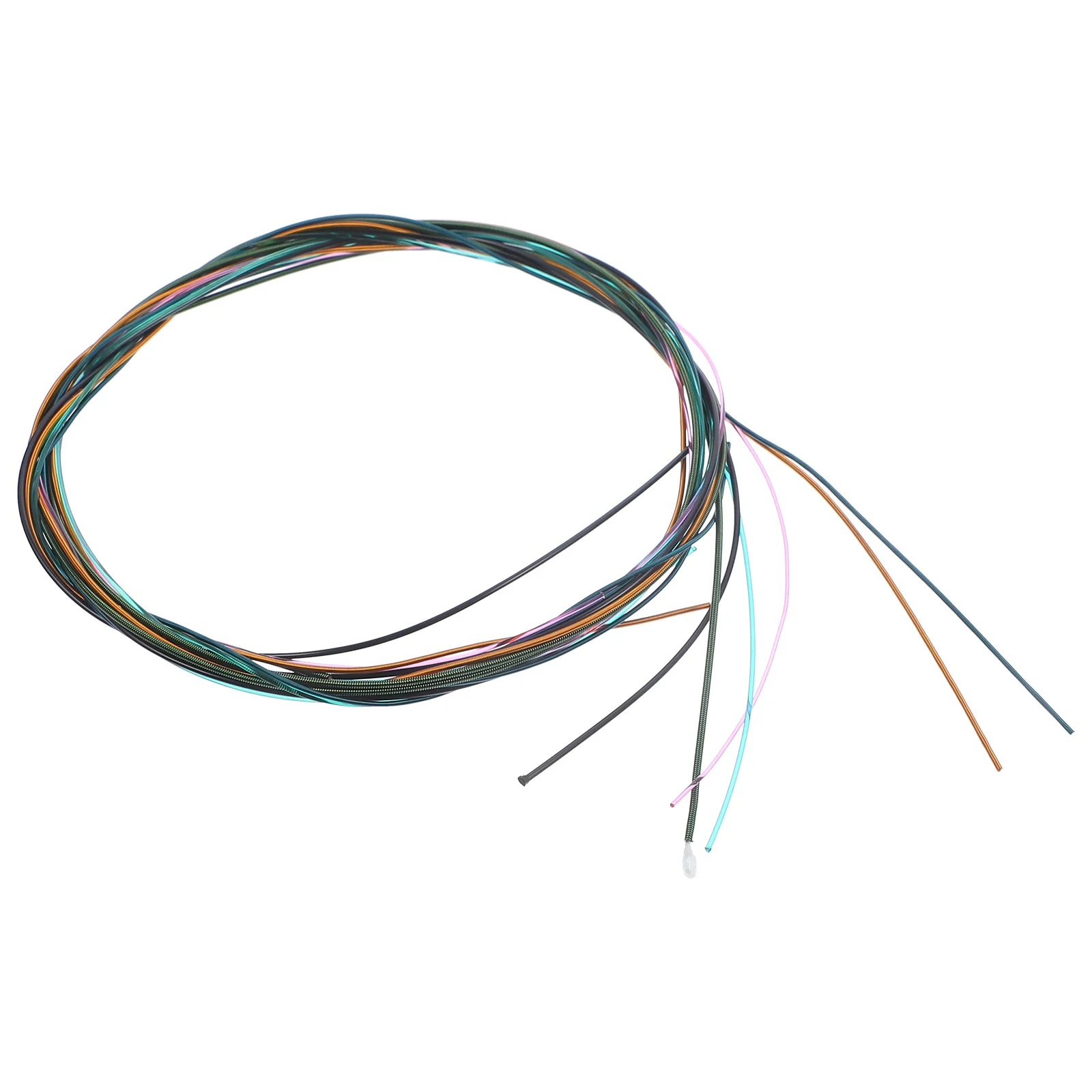 

6Pcs Replaceable Guitar Strings Metal Electric Guitar Accessories Durable Practical Colorful Design Clear Strong Sound