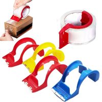 Adhesive Tape Dispenser Tape Cutter Simple Box Sealing Machine Tape Holder Convenient Iron Tooth Plastic Packing Tape Seat 48mm