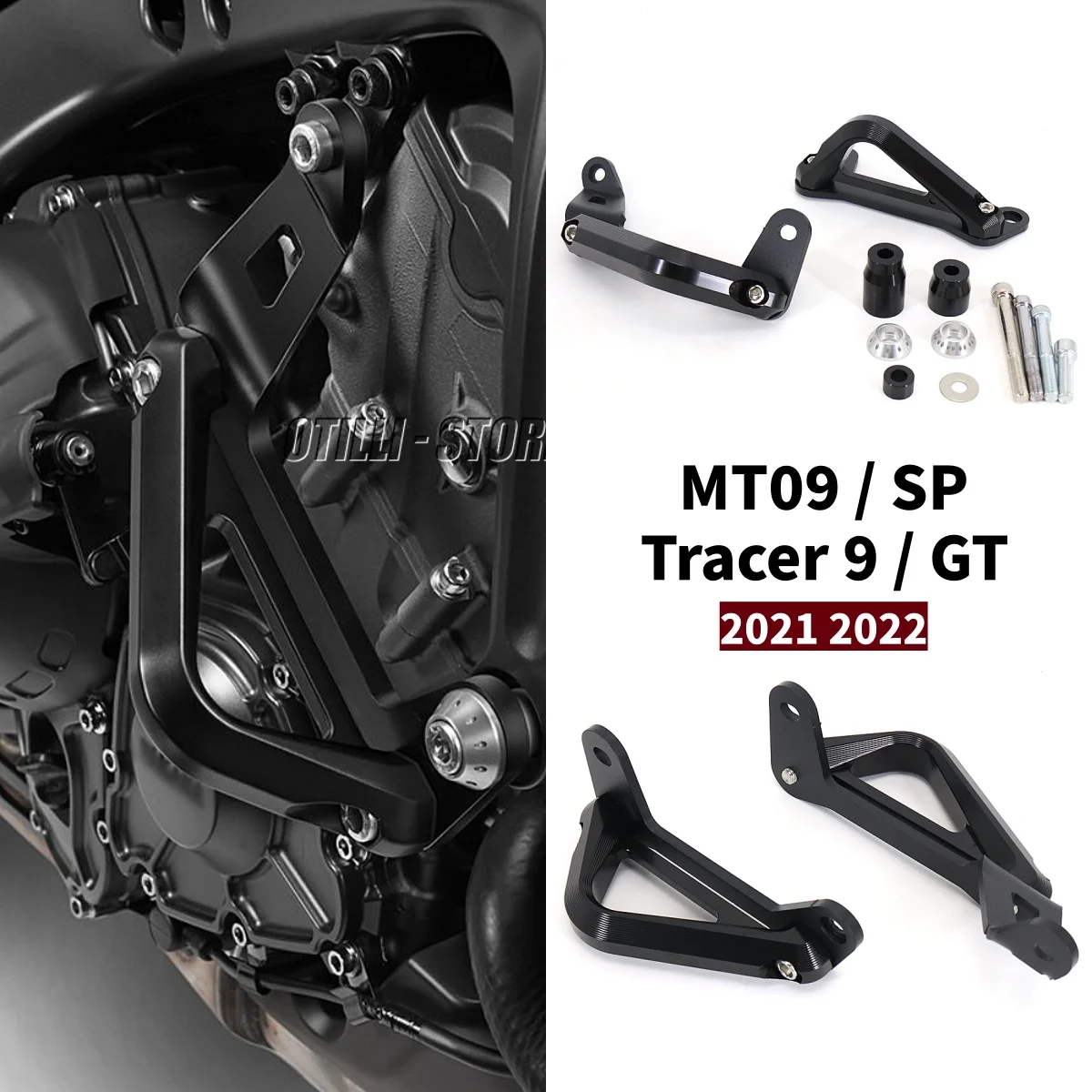 

Для YAMAHA MT09 SP Tracer 9 GT 2021 2022, защита от падения, защита двигателя, обтекатель, защита рамы мотоцикла