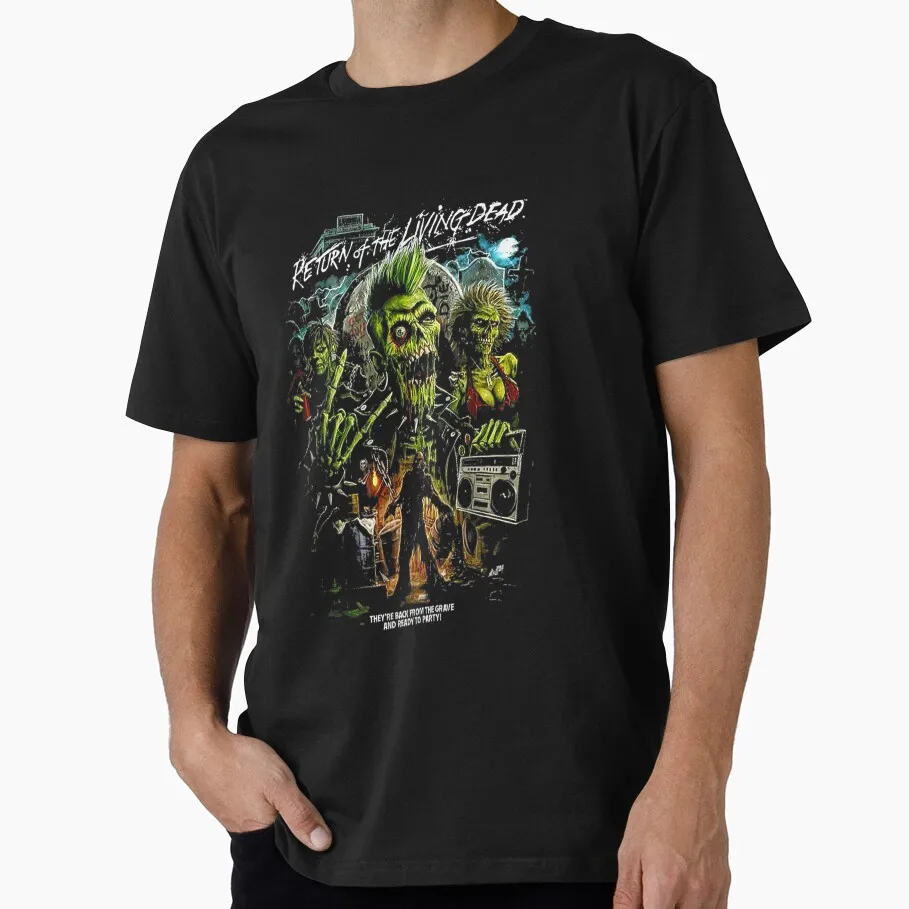 

Vintage horror monster Ghost movie Scary haloween Gift t shirt Return of the living dead Retro Graphic clothes 1225 All size top