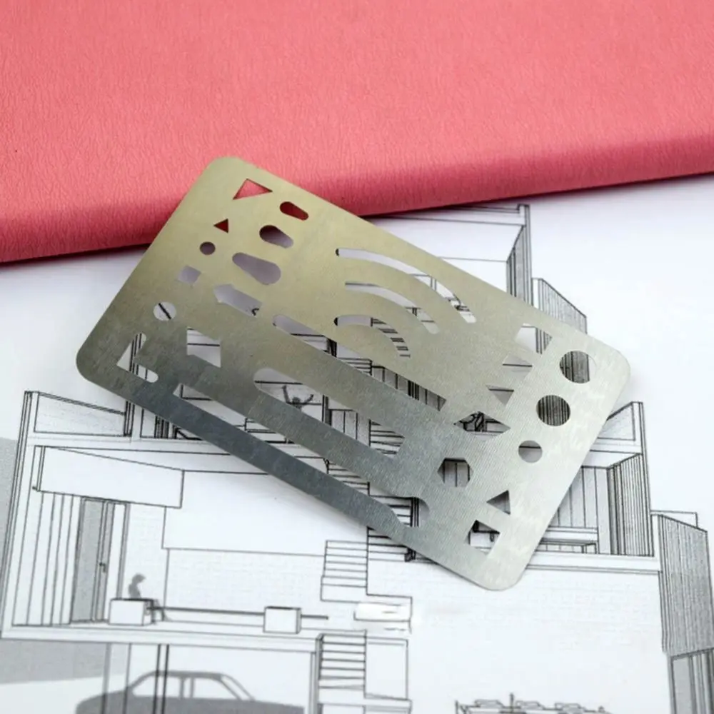 3 Pcs Portable Stainless Steel Erasing Shield 27 holes Letter Shield Drawing Drafting Geometric Circle Eraser Templates Tools