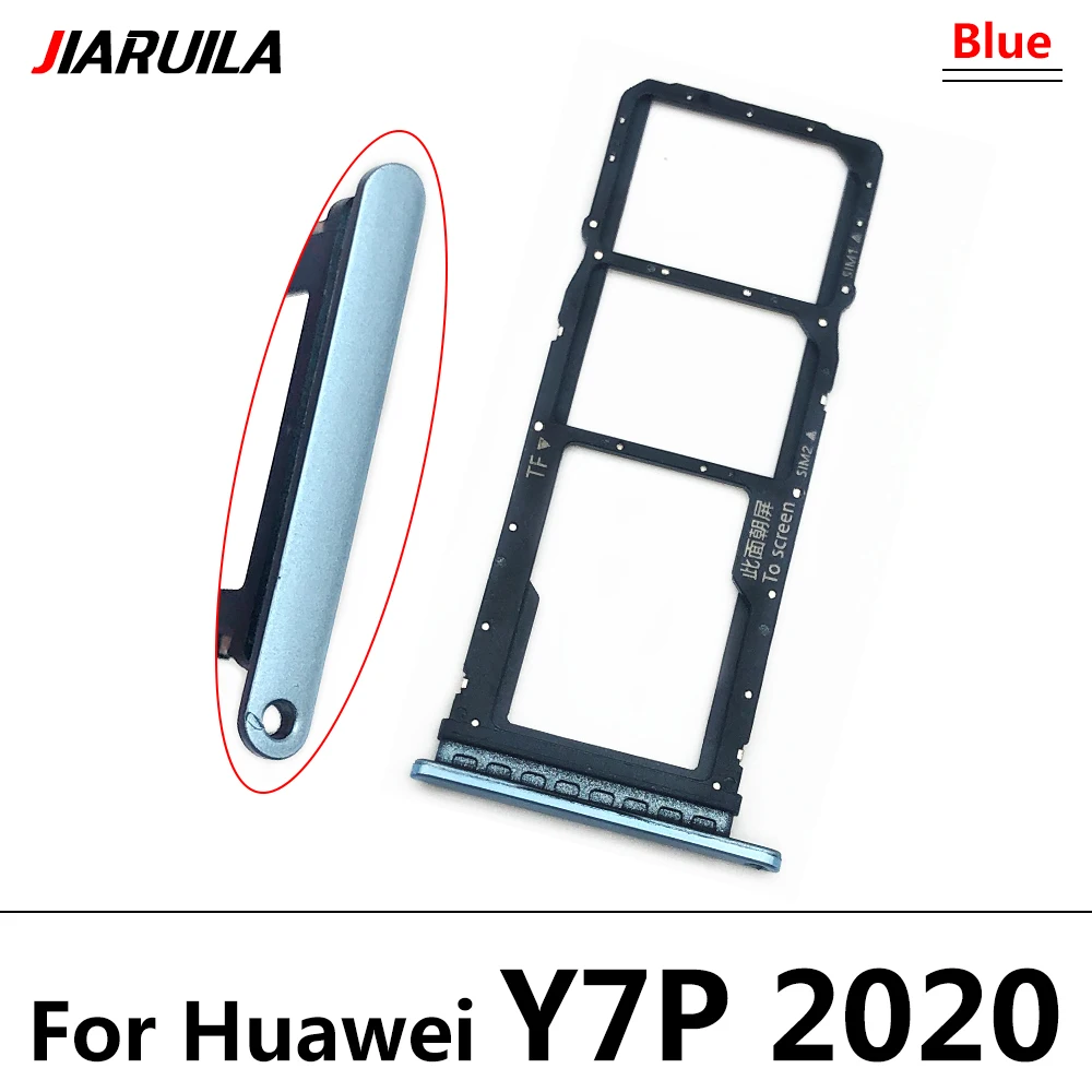 Sim Tray Holder For Huawei Y6 Y7P Y8P 2020 Y9 Prime 2019 SIM Card Tray Slot Holder Adapter Socket Smartphone Replacement Parts