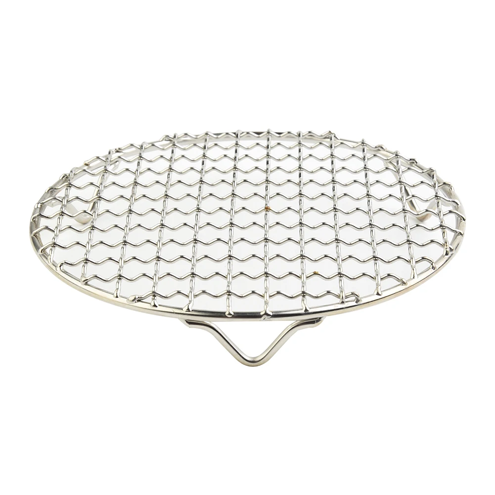 Round Barbecue BBQ Grill Net Meshes Racks Grid Round Grate Steam Net 304 Stainless Steel Wire Oven Grill Sheet