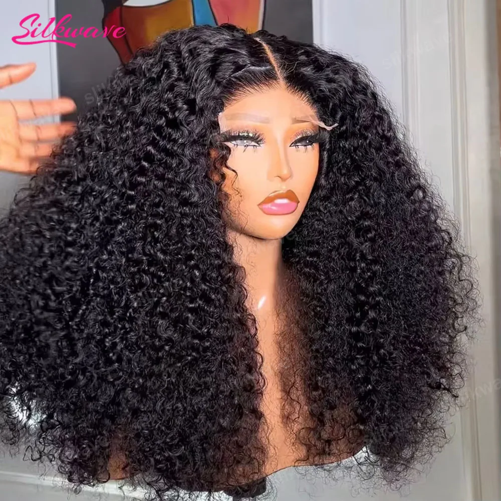 

Парик из натуральных волос с кучерявыми прядями, плотность 200%, 13x6 HD, прозрачный кружевной фронтальный парик, бразильские волосы, 30 дюймов, натуральный черный цвет, глубокая волна, для женщин