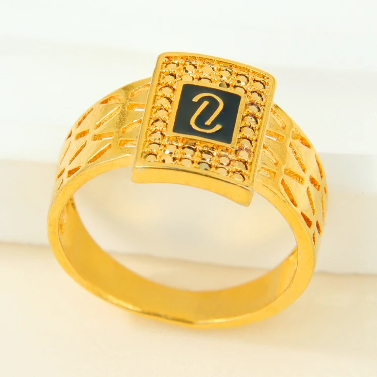 Luxuriöse Zirkonia-Monaco-Ringe, 21k vergoldet, italienischer, unregelmäßiger, cooler Hip-Hop-Ring, Dubai, für Damen, Event, Party, hypoallergener Schmuck – Detail 14
