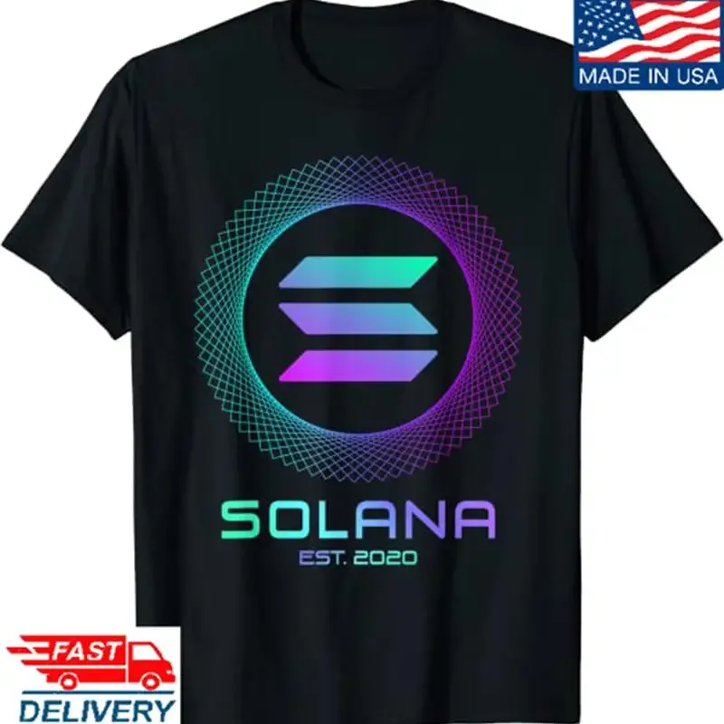 Solana Coin T Shirt Sol Crypto Logo Blockchain For Hold