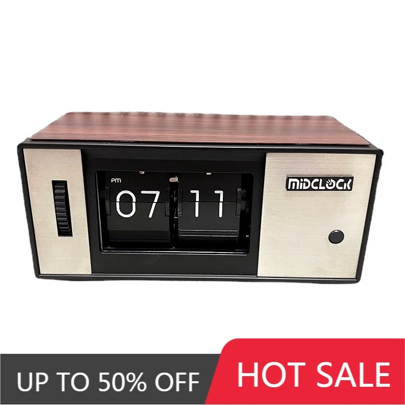 Flip Page Digital Table Clock, LED Night Luminous Clock, Home Room Decoration Items, Desktop Gadgets, Futuristic Accessories