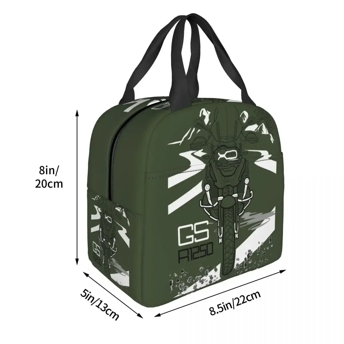 GS 1250 R Adventure Motorcycle Insulated Lunch Bag for Women Kids Portable Food Boxes Thermal Lunch Box Tote